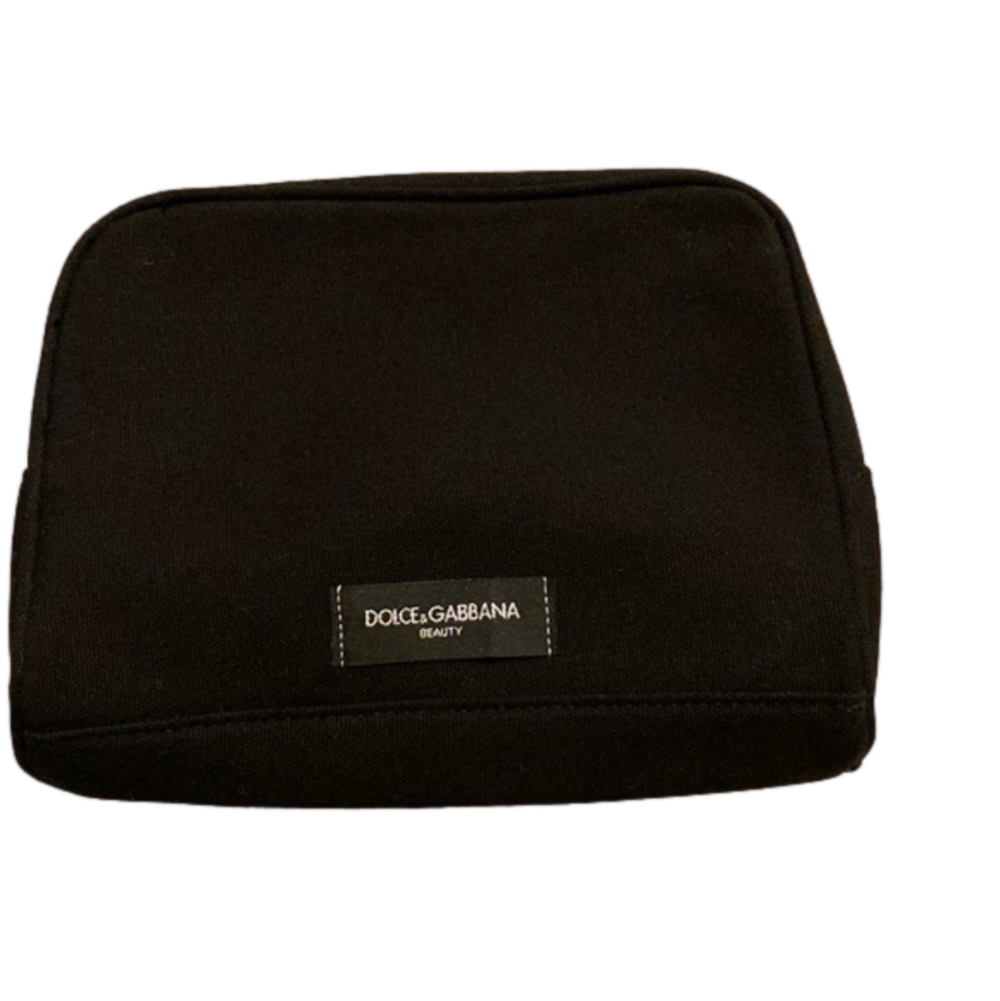Dolce & Gabbana black cotton cosmetics pouch. New . No tags. Unisex style